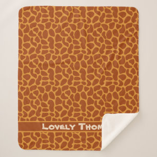 Giraffe Animal Skin Sherpa Blanket