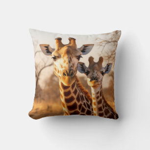 Giraffe Animal Wild Beauty Freedom Wilderness Art Cushion