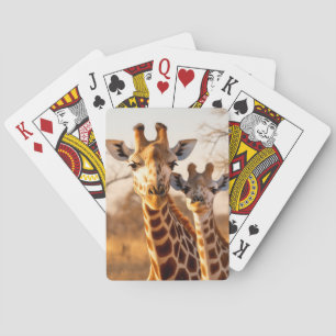 Giraffe Animal Wild Beauty Freedom Wilderness Art Playing Cards