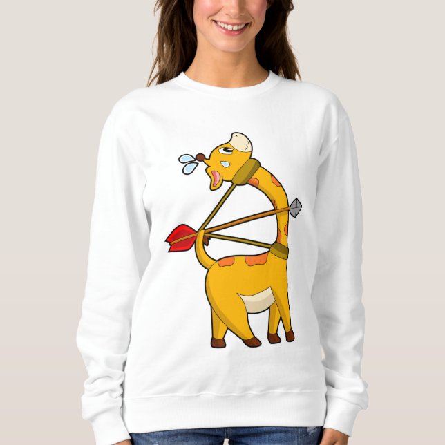 Giraffe Archer Arrow Bow Sweatshirt (Front)