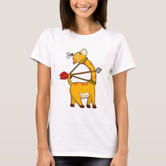Giraffe Archer Arrow Bow T-Shirt (Front)