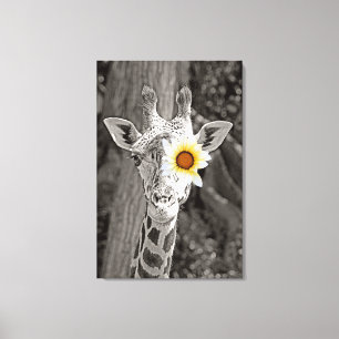 Giraffe Art On Wrapped Canvas! Canvas Print