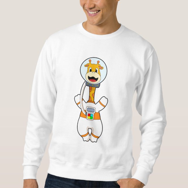 Giraffe as Astronaut in Costume Sweatshirt (Front)