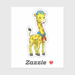Giraffe as Sailor with Sailor hat