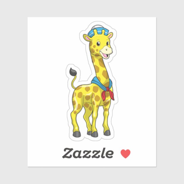 Giraffe as Sailor with Sailor hat (Sheet)