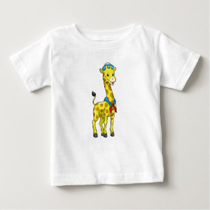 Giraffe as Sailor with Sailor hat Baby T-Shirt