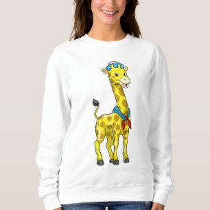Giraffe as Sailor with Sailor hat Sweatshirt