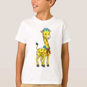 Giraffe as Sailor with Sailor hat T-Shirt