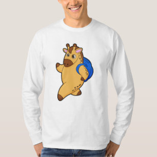 Giraffe as Student with Backpack T-Shirt