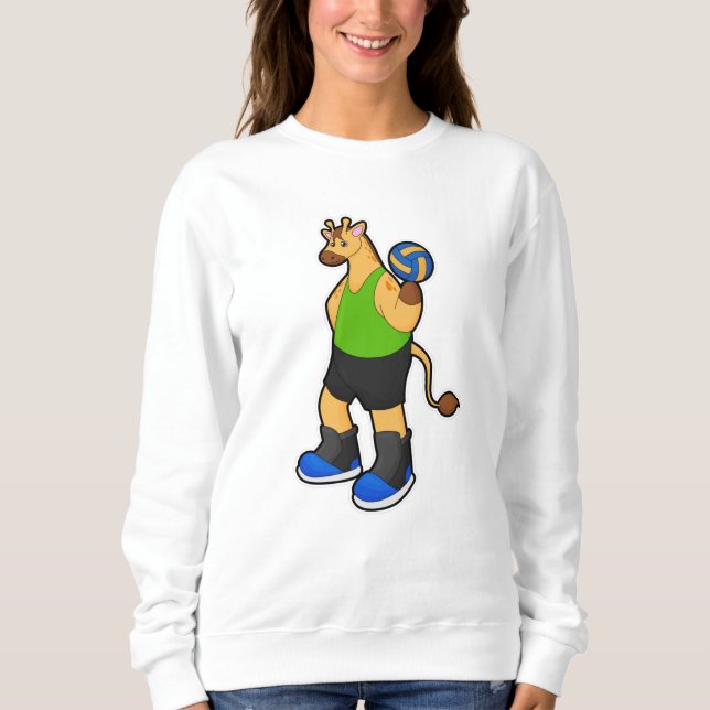 Giraffe as Volleyball player with Volleyball Sweatshirt (Front)