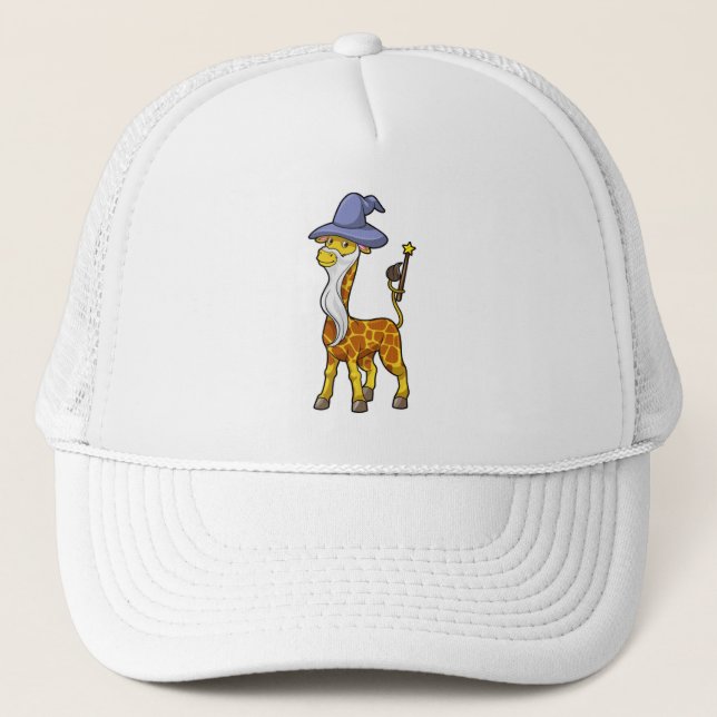 Giraffe as Wizard with Magic wand & Hat (Front)