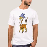 Giraffe as Wizard with Magic wand & Hat
