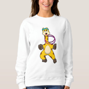 Giraffe at Fitness with Swing ring Sweatshirt