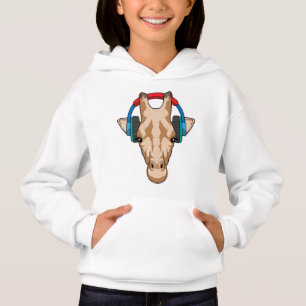 Giraffe at Music with Headphone