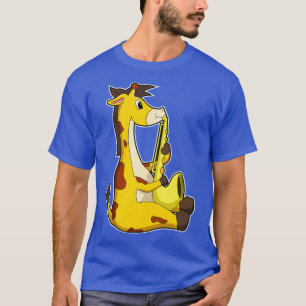 Giraffe at Music with Saxophone T-Shirt