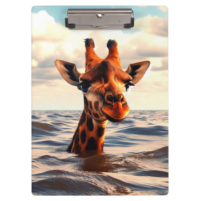 Giraffe at Sea Clipboard (Front)