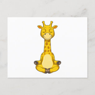 Giraffe at Yoga Meditation Postcard