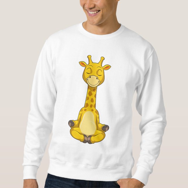 Giraffe at Yoga Meditation Sweatshirt (Front)