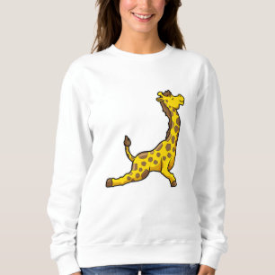 Giraffe at Yoga Stretching exercises Leg Sweatshirt