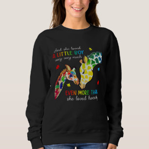 Giraffe Autism Awareness Month She Loved A Little Sweatshirt