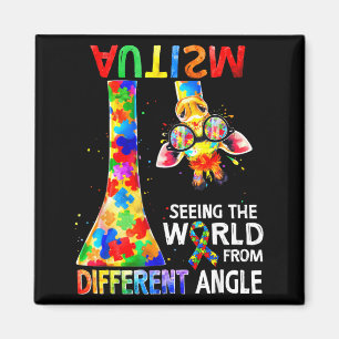 Giraffe Autism Awareness Seeing World Different Magnet