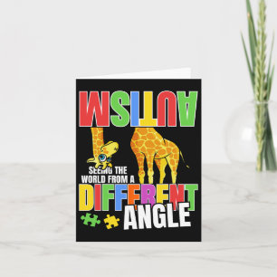 Giraffe Autism Funny Seeing The World From Differe Card