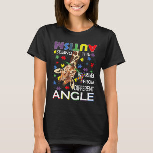 Giraffe Autism Seeing The World From Different Ang T-Shirt