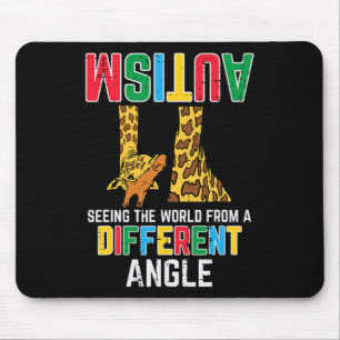 Giraffe Autism Seeing World Different Angle Awaren Mouse Pad