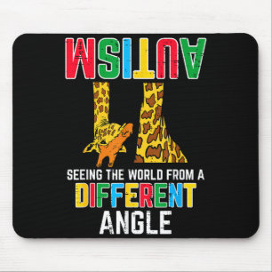 Giraffe Autism Seeing World Different Angle Awaren Mouse Pad