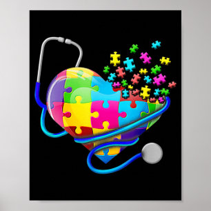 Giraffe Autism Seeing World Different Angle Awaren Poster