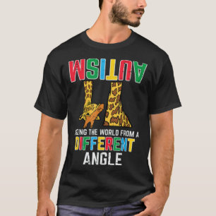 Giraffe Autism Seeing World Different Angle Awaren T-Shirt