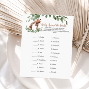 Giraffe baby around the world game