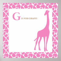 Giraffe Baby Bedroom Wall Poster