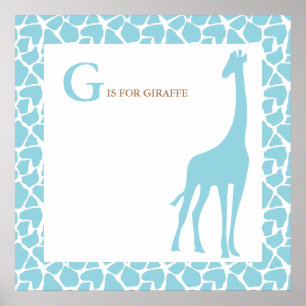 Giraffe Baby Bedroom Wall Poster