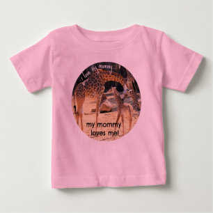Giraffe & Baby, i love my mummy, mummy loves me Baby T-Shirt