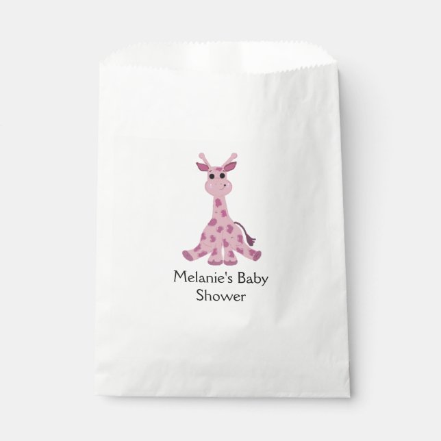 Giraffe Baby Shower Favour Bags (Front)