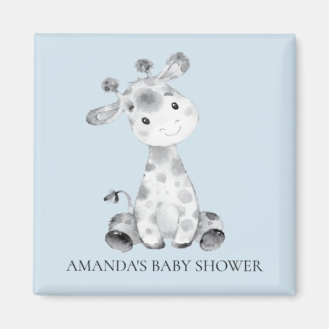 Giraffe Baby Shower Favour Magnet (Front)