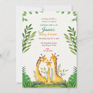 Giraffe Baby Shower Invitation