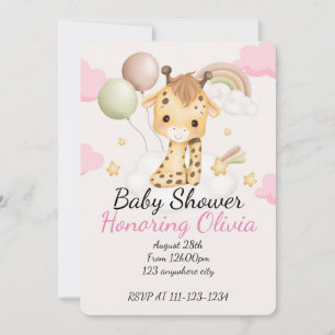 GIRAFFE BABY SHOWER INVITATION