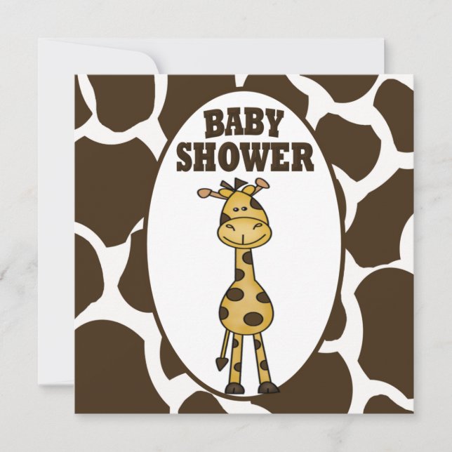 Giraffe Baby Shower Invitation (Front)