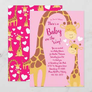 Giraffe Baby Shower Invitation