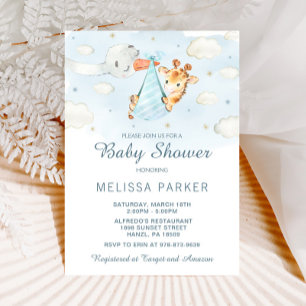 Giraffe Baby Shower Invitation
