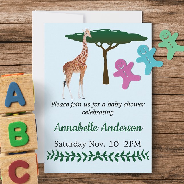 Giraffe Baby Shower Invitation (Creator Uploaded)