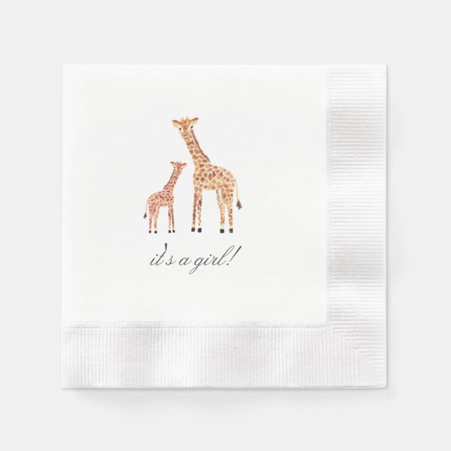 Giraffe Baby Shower Napkin (Front)