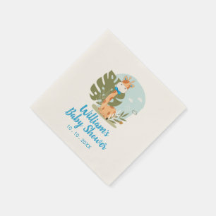 Giraffe Baby Shower Napkin (Boy Safari Animal)