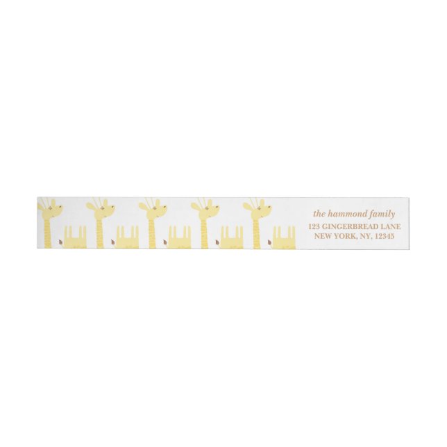 Giraffe Baby Shower Return Address Label (Individual)