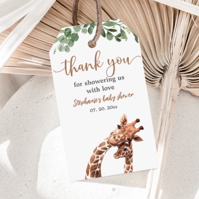 Giraffe Baby Shower Tag (Creator Uploaded)