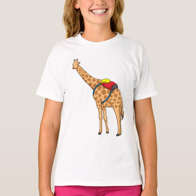 Giraffe Backpack T-Shirt (Front)