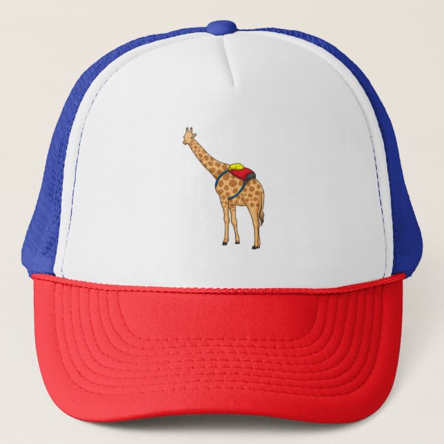 Giraffe Backpack Trucker Hat (Front)