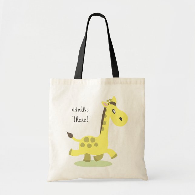 Giraffe Bag, Hello There! Tote Bag (Front)